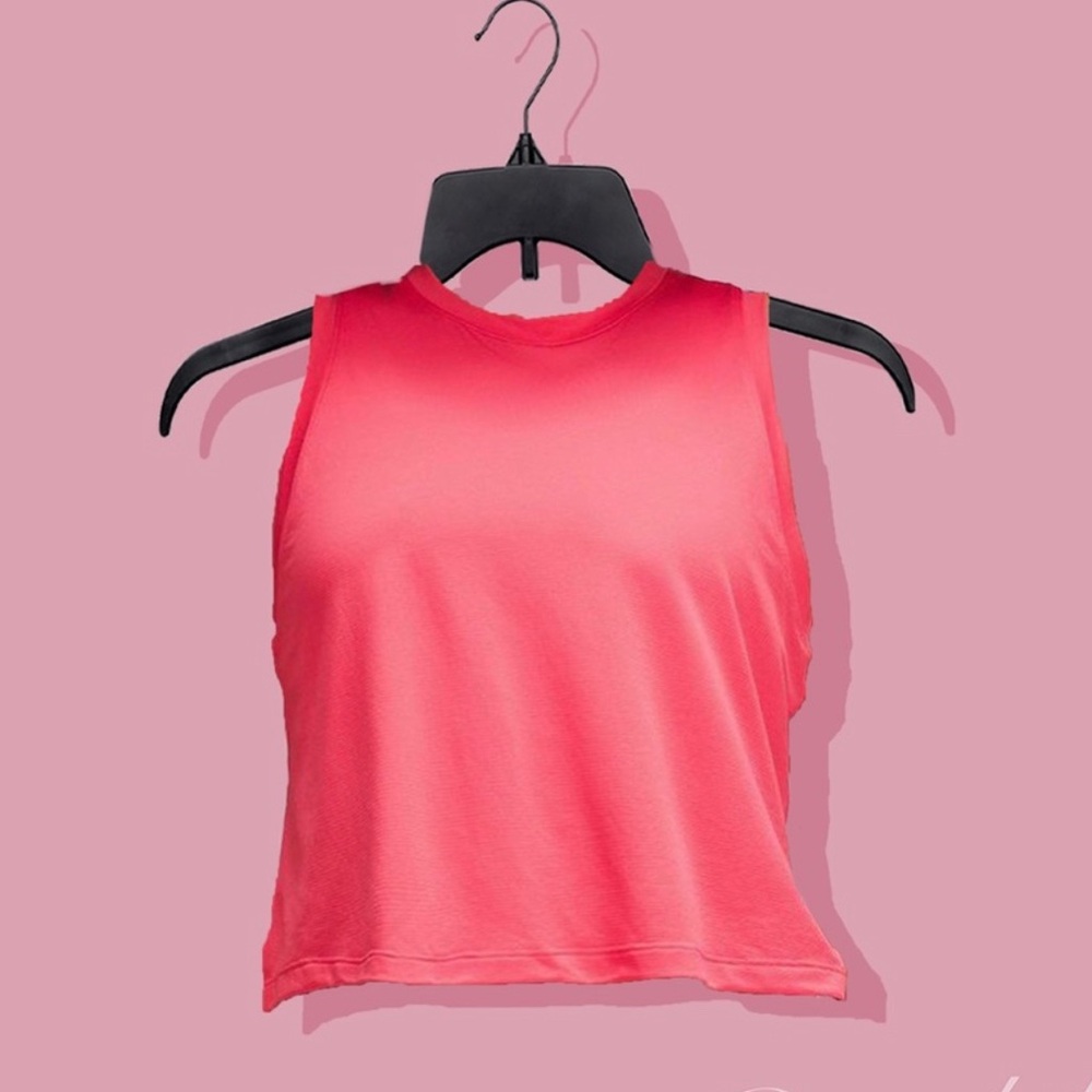 Lululemon Ultralight Waist-Length Tank Top Glaze Pink Coral Orange Sz 4